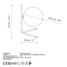 Opviq Luminar - 14171 Lámpara de mesa dorada